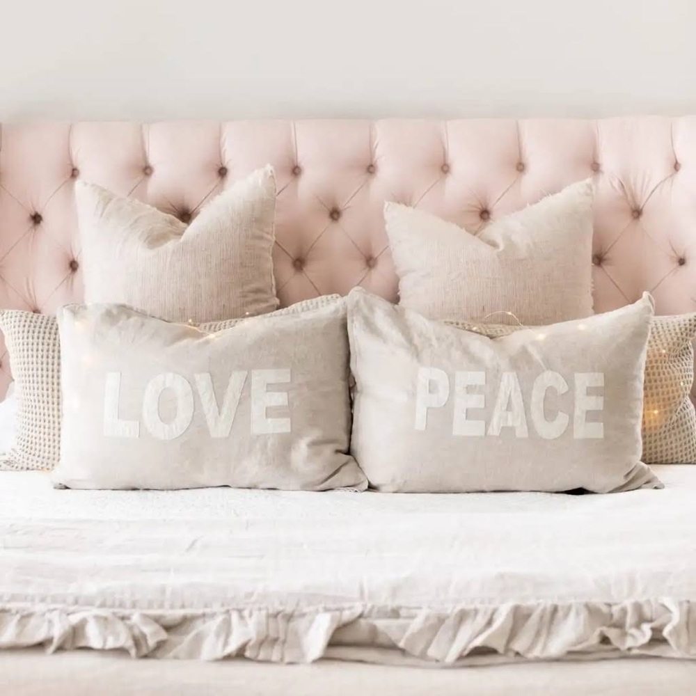 Jilly Box x Pom Pom at Home - Peace and Love Pillow Sham Set, Spring 2023